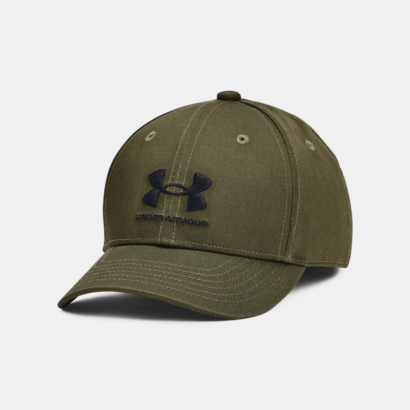 Verstellbare Kappe für Jungen mit Under Armour Branding Marine OD Grün / Schwarz EINHEITSGRÖSSE